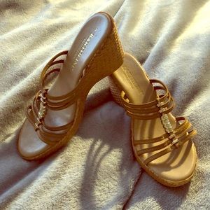 Tan Wedge Sandals